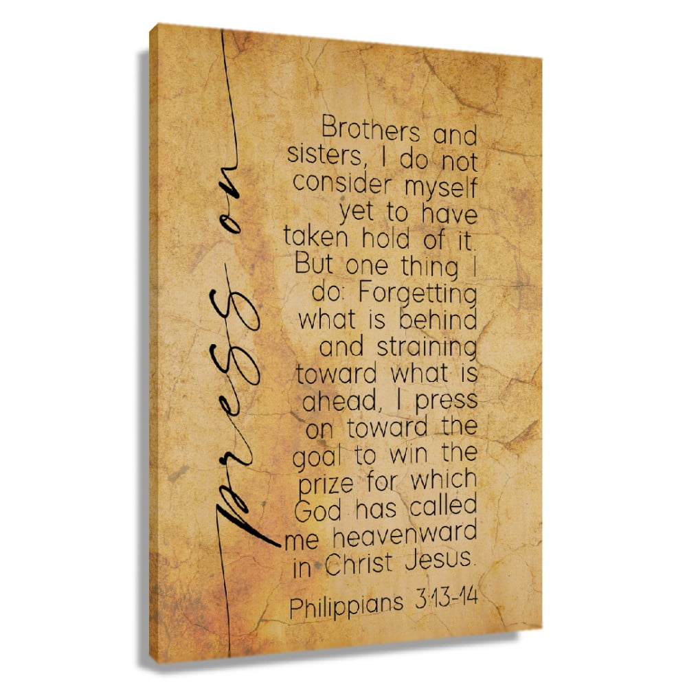 Philippian 3 1314 Bible Scripture Wall Art Bible Poster for Bedroom