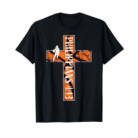Philippians 4:13 Basketball Gifts Men Women Boys Girls Teens T-Shirt