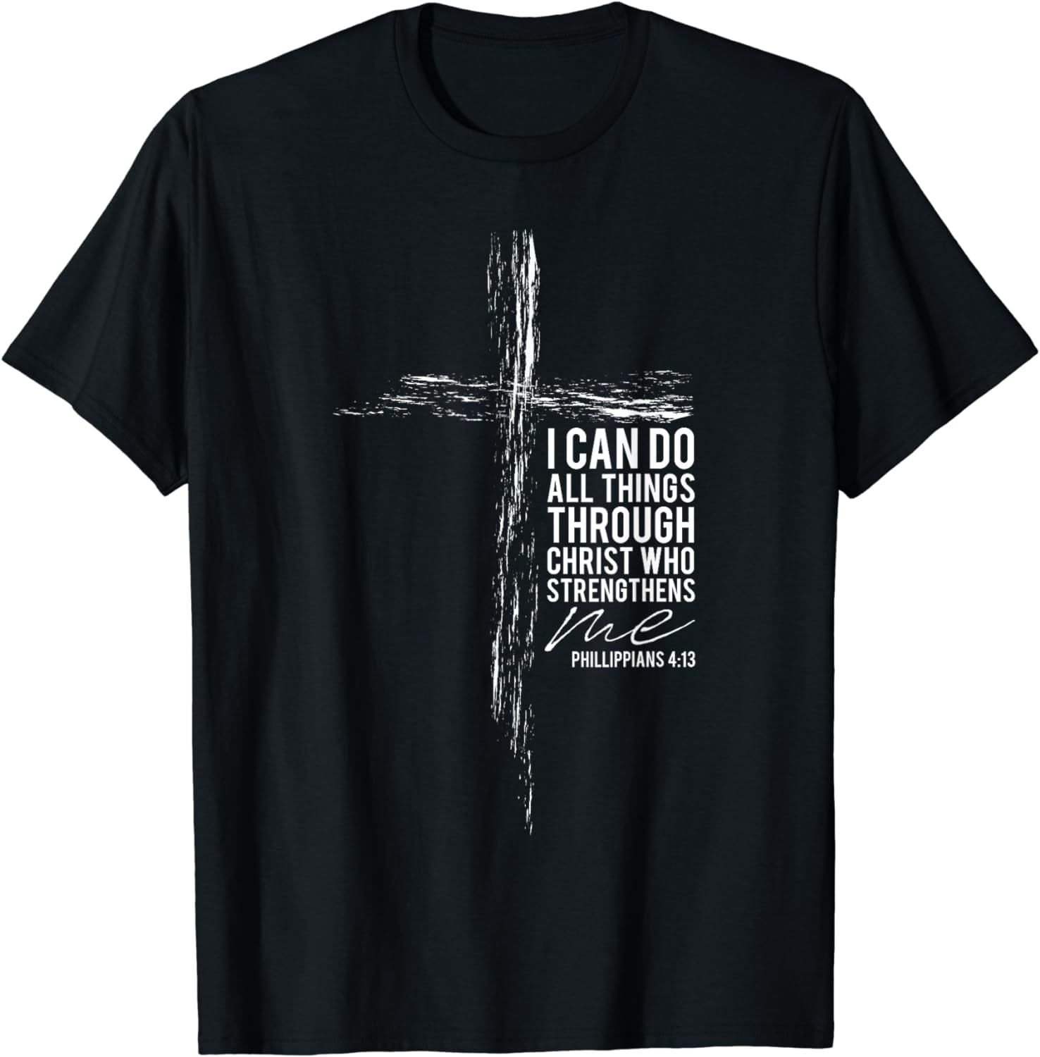 Philippians 4:13 Christian Bible Verse Religious Cross Shirt T-Shirt ...