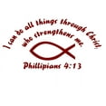 Philippians 413 Fish Do All Things w/Christ Religious Wall Window