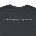 thumbnail image 1 of Philippians 4 13 Front and Back Printed Unisex Short Sleeve Tee, 1 of 12
