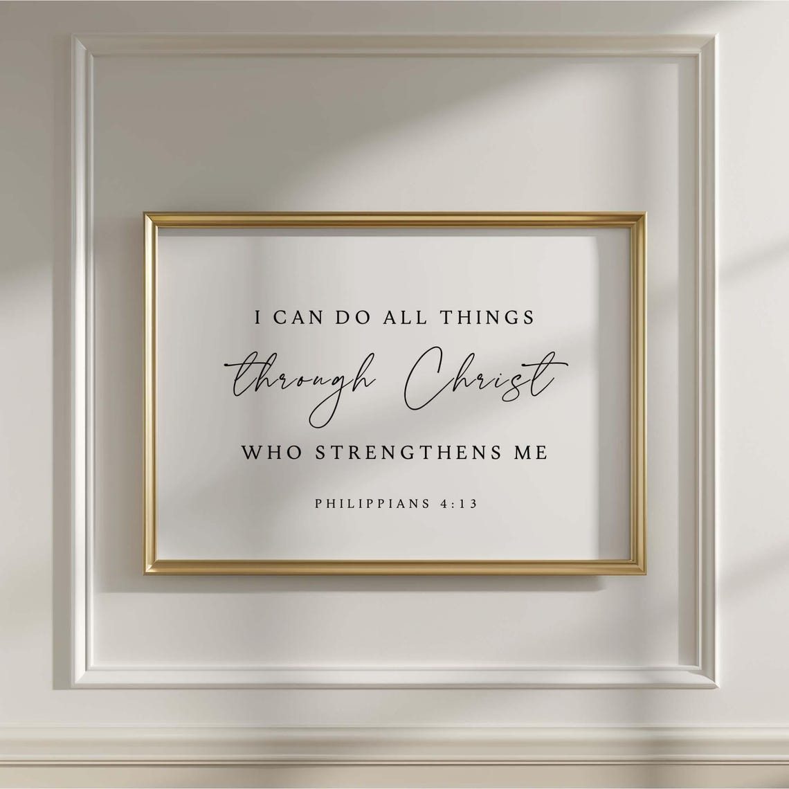 Philippians 4 13 Horizontal Scripture Christian Poster for Home Wall ...