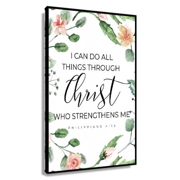 Philippians 4 13 I Can Do All Things Through Christ Scripture Wall Art Bible Verse Wall Art Deco Pictures and Prints Bedroom Canvas Oil Painting
