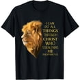 thumbnail image 1 of Philippians 4:13 Religious Lion Verses Funny Christian Gift T-Shirt, 1 of 4