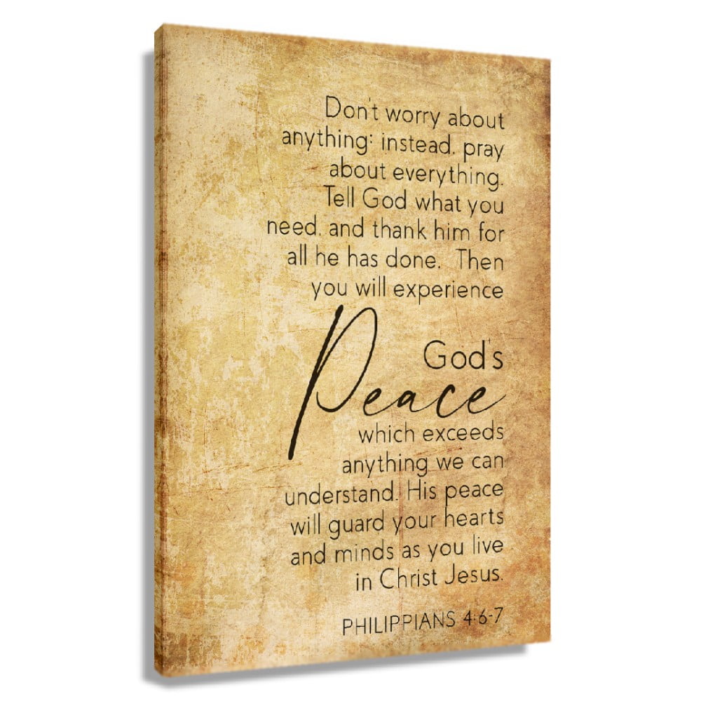 Philippians 4 67 Bible Quote Wall Art Scripture Posters Poster Landscape Giclee Canvas Prints