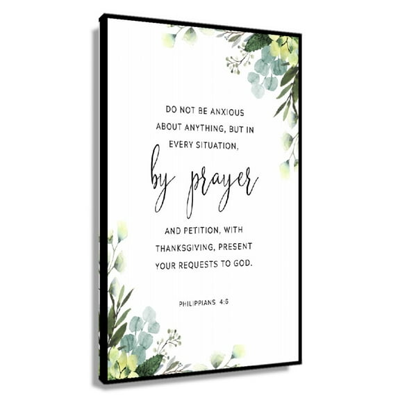 Philippians 4 6 Do Not Be Anxious Bible Verse Wall Art, Scripture, Bible Verse Christian Gift Poster Decoration Modern Pictures for Hallway