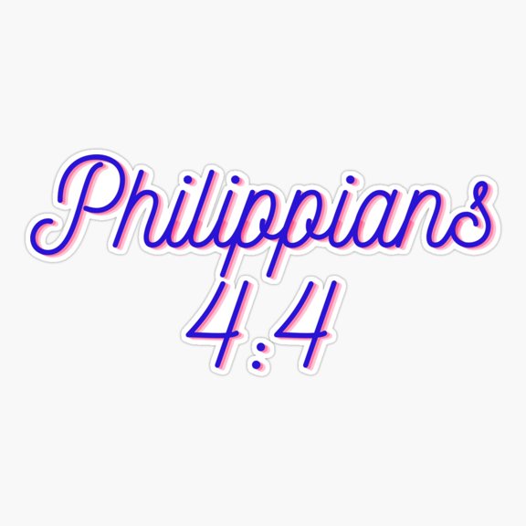 Philippians 44 Blue Text Sticker