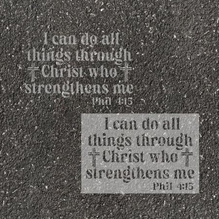 Philippians Bible Verse Parking Space Stencil