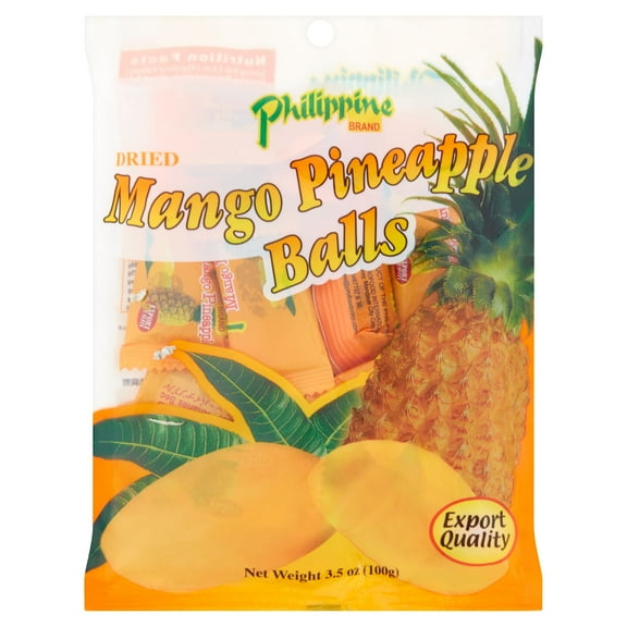 Philippine Brand Dried Fruit, Mango Pineapple Balls, 3.5 Oz