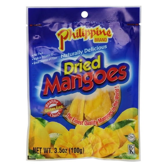 Philippine Brand Dried Mangoes 3.5 oz Bags - Pack of 2