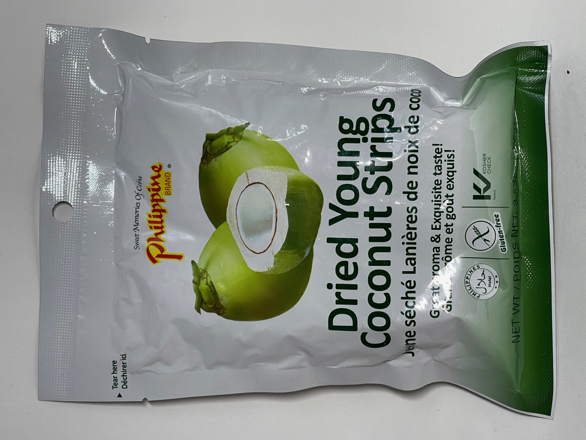 Philippine Brand Dried Young Coconut Strips 3.53 Oz (2Pack)