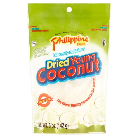 Philippine Brand Naturally Delicious Gluten-Free Dried Young Coconut, 5 Oz.