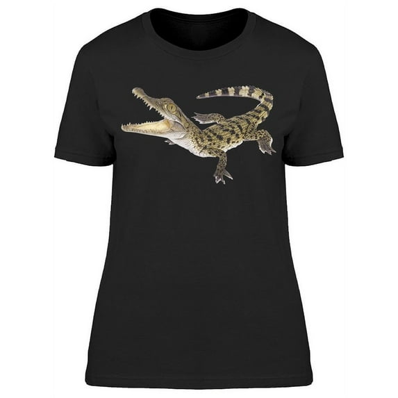 Philippine Crocodile, Open Mouth T-Shirt Women -Image by Shutterstock, Female 3X-Large