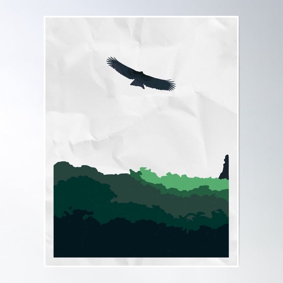 Philippine Eagle Soaring Poster Wall Art, Modern Wall Decor, 8x12 UNFRAMED