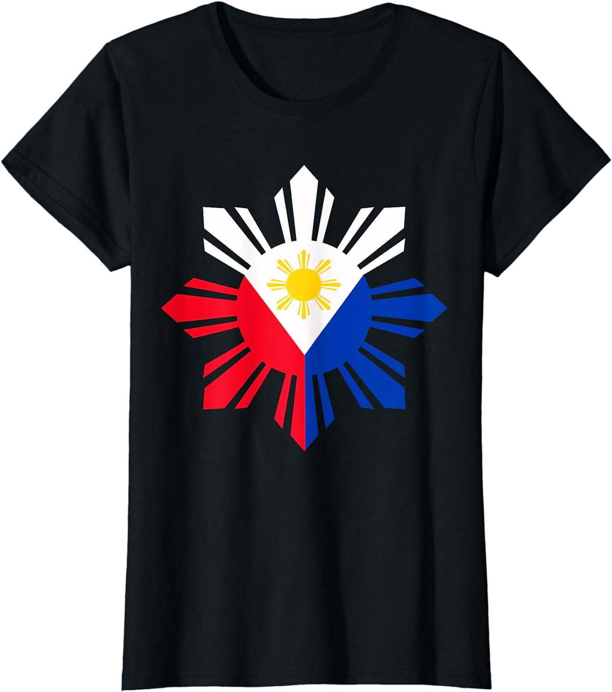 Philippine Flag Sun T-Shirt - Pinoy Pride Filipino Shirt - Walmart.com