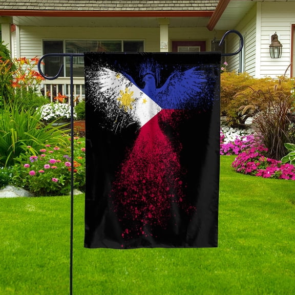 Philippine Flag With Eagle Painting - Proud Philippines Garden Flag (11.5x17.5) Double-Sided Decorative Polyester Indoor/Outdoor Flag