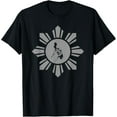 thumbnail image 1 of Philippine Sun with Philippine Map T-ShirtMen's and women's gift, black and white T-shirt, size: Extra large S-4XL, 1 of 4