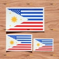 thumbnail image 1 of Philippines American Flag Merged USA Filipino Pilipinas Vinyl Decal Sticker - 3 Pack Glossy, 3 Inches, 4 Inches, 6 Inches, 1 of 8