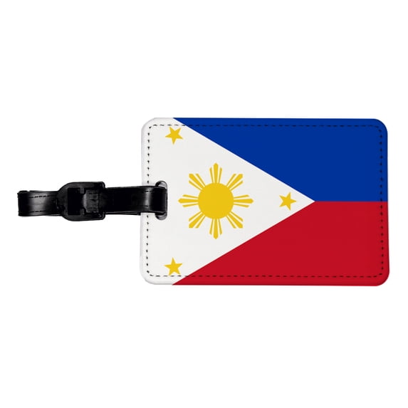 Philippines Country Flag Faux Leather Travel Luggage Tag