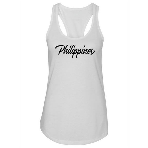 Philippines Cursive Script Tank Women -Image by Shutterstock, Female XX-Large