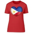 thumbnail image 1 of Philippines Flag 3d Heart T-Shirt Women -Image by Shutterstock, Female x-Large, 1 of 2