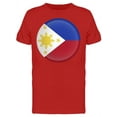 thumbnail image 1 of Philippines Flag Button Round T-Shirt Men -Image by Shutterstock, Male 3X-Large, 1 of 2