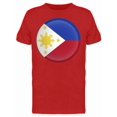 thumbnail image 1 of Philippines Flag Button Round T-Shirt Men -Image by Shutterstock, Male Large, 1 of 2