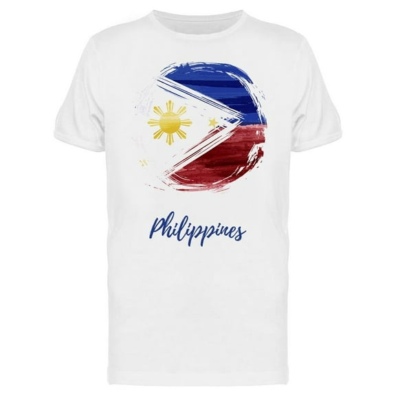 Philippines Flag Paint Graphic T-Shirt Men -Image by Shutterstock, Male x-Large