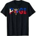 thumbnail image 1 of Philippines Flag Proud Filipino Souvenir Philippines Holiday T-Shirtmen and women can wear, black, white, gifts.S,M,L,XL,2XL,3XL,1946XL, 1 of 4