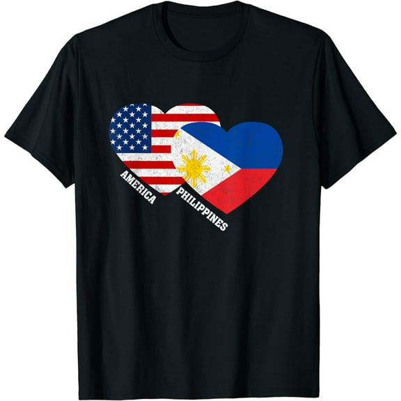 Philippines Flag Shirt Filipino American Pride Vintage T-Shirt