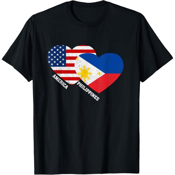Philippines Flag Shirt Filipino American Pride Vintage T-Shirt