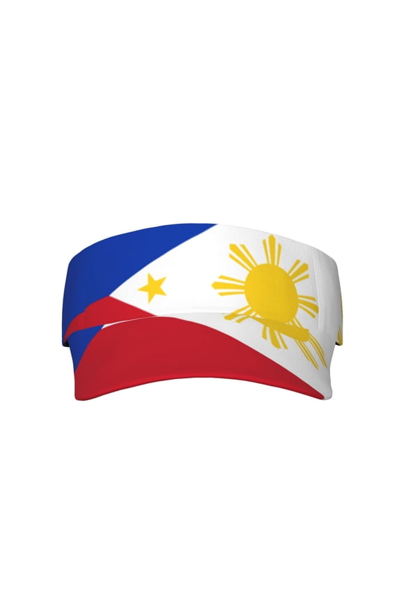 Philippines Flag Visor Hats Adjustable Beach Sun Visors Sports Outdoor Visor For Women Men