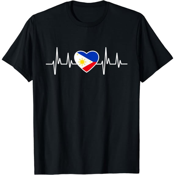 Philippines Heartbeat - Philippines Flag T-Shirt
