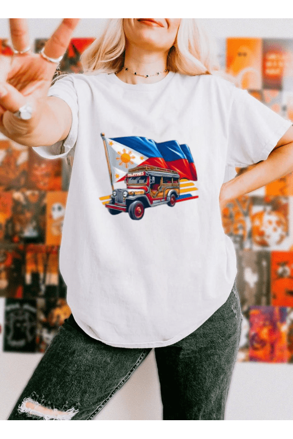 Philippines Proud Souvenir Jeepney Flag Cultural Heritage Pride Unisex T-Shirt, up to size 5XL