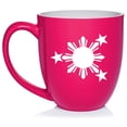 thumbnail image 1 of Philippines Stars And Sun Ceramic Coffee Mug Tea Cup Gift for Her, Him, Friend, Coworker, Wife, Husband (16oz Hot Pink), 1 of 1