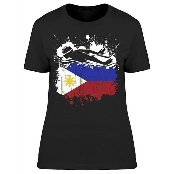 Philippines Swimming Team T-Shirt Women -Image by Shutterstock Women T-Shirt, Female Small