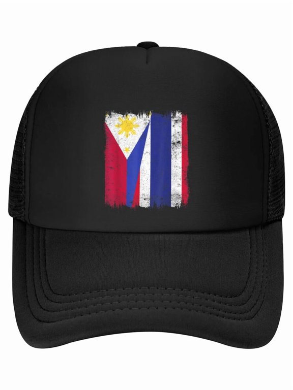 Philippines Thailand Half Flag Filipino Thai Roots Baseball Cap