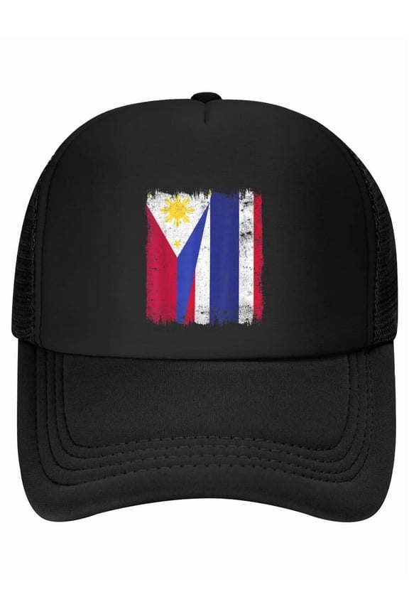 Philippines Thailand Half Flag Filipino Thai Roots Baseball Cap