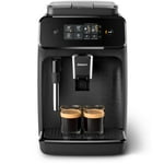 Philips 1200 Series Superautomatic Coffee Maker with Built-in Coffee Mill - Classic Milk Frother, Intuitive Touch Screen, Matte Black