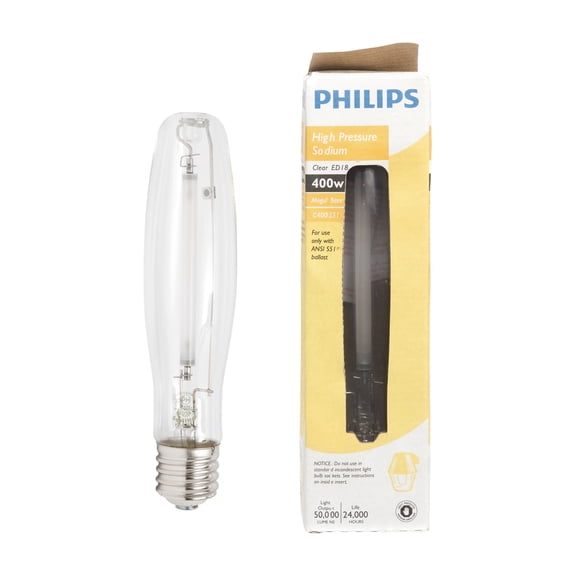 Philips High Pressure Soduim Clear ED18 400w Mogul Base Light Bulb Part C400S5I