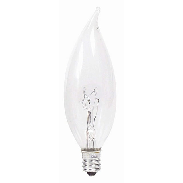 Philips 167205 40Watt BA9 Clear Decorative Candelabra Base Candle