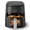 thumbnail interactive-video image 1 of Philips 2000 Series Airfryer with Window, 4.4 Qt (4.2L) Capacity, Black, Silver Handle, 1 of 13