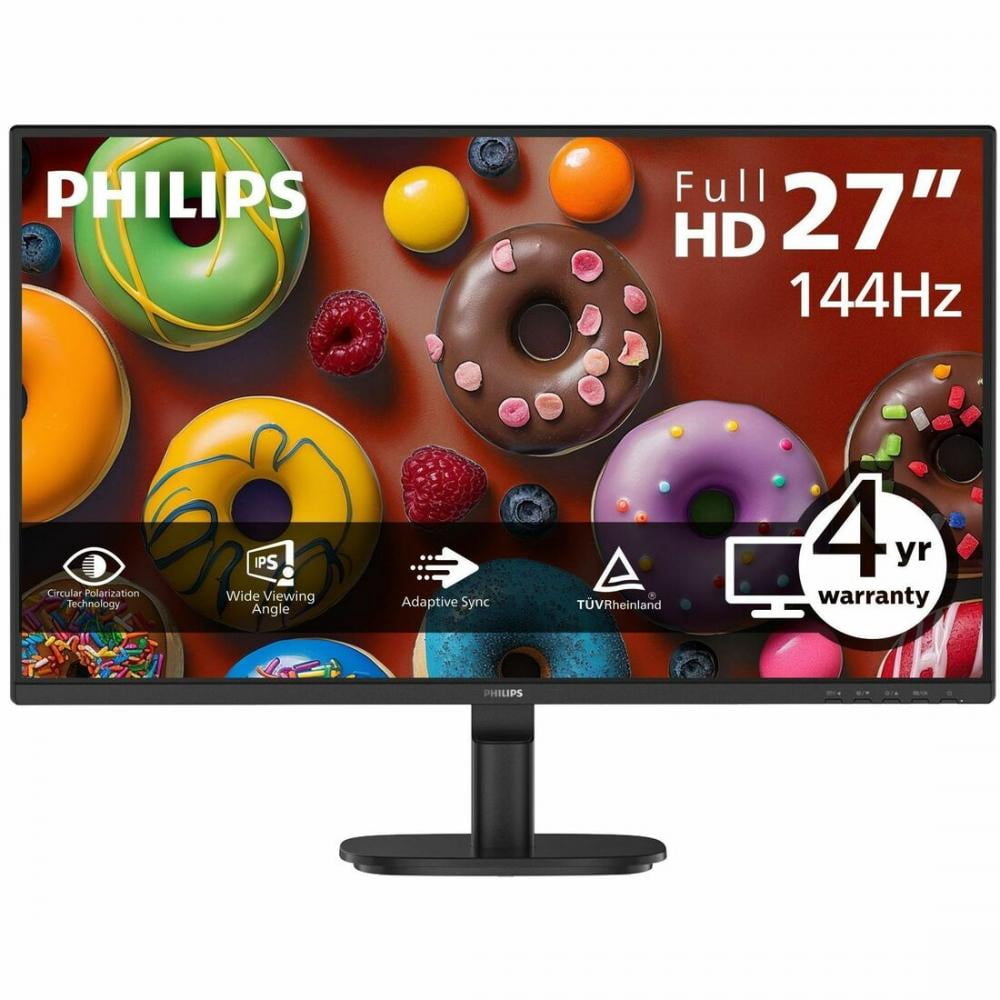 Philips 27B2N2200G 27" Class Full HD LED Monitor - 16:9 - Textured Black - 27" Viewable - In-plane Switching (IPS) Technology - WLED Backlight - 1920 x 1080 - 16.7 Million Colors - Adaptive Sync - ...