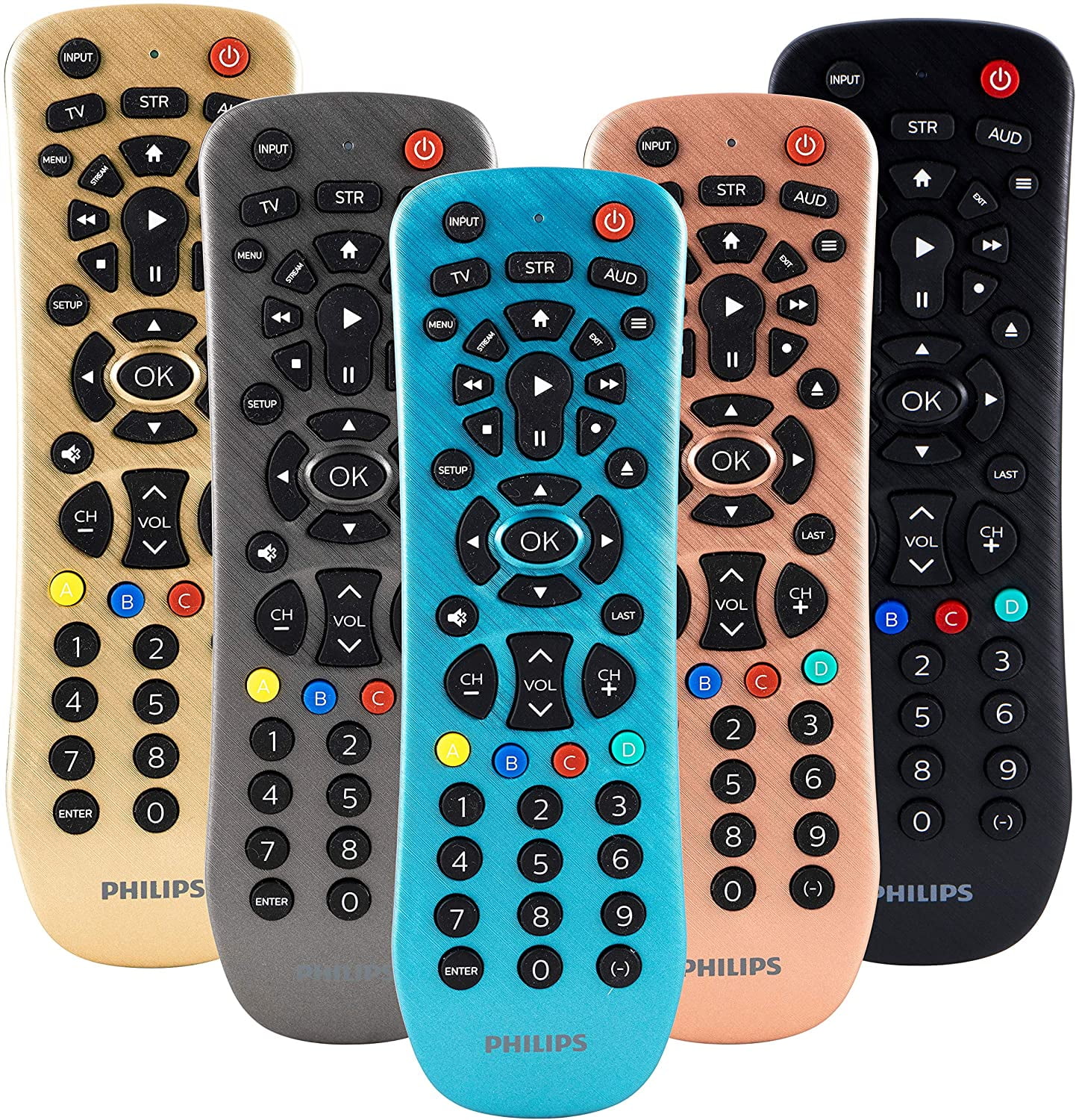 Philips Brushed Electric Blue 3-Device Universal Remote Control