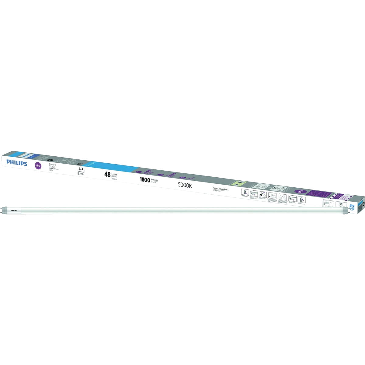 Philips 3012435 T8 Bi-Pin LED Tube Light Daylight - 32W Equivalence - Pack of 2 - Pack of 5