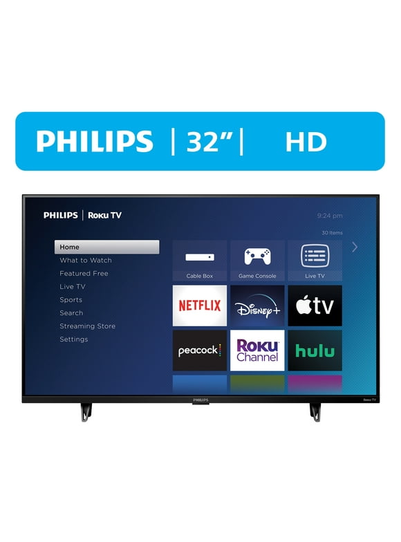 Philips 32" Class HD (720P) Smart Roku Borderless LED TV (32PFL6452/F7) (New)