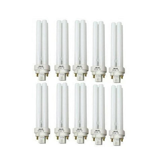 Philips 383323 - PL-C18W/35/4P/ ALTO Double Tube 4 Pin Base Compact Fluorescent Light Bulb, (Pack Of 10)