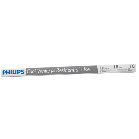 Philips 392076 T8 Fluorescent Light Bulb 15 Watts 4100K Cool White