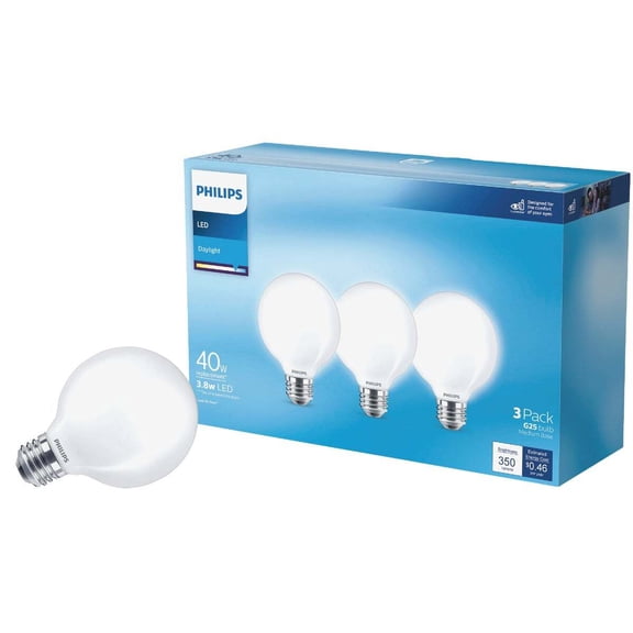 Philips 3pk 40w G25 Led Dl Bulb 567420