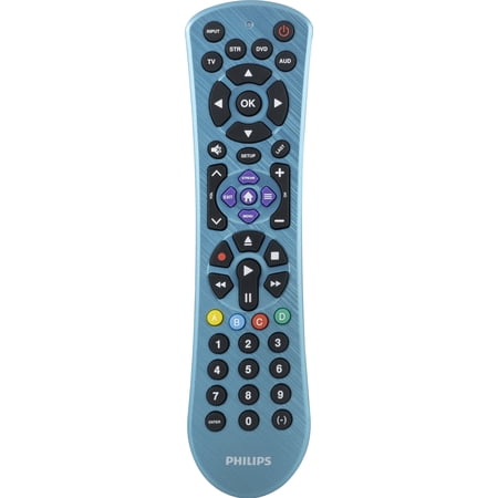 Philips 4-Device Universal Remote Control, Brushed Electric Blue, SRP4229B/27